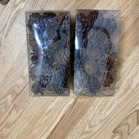 2 Boxes of Pinecones Holiday Decorations - Picture 1 of 2